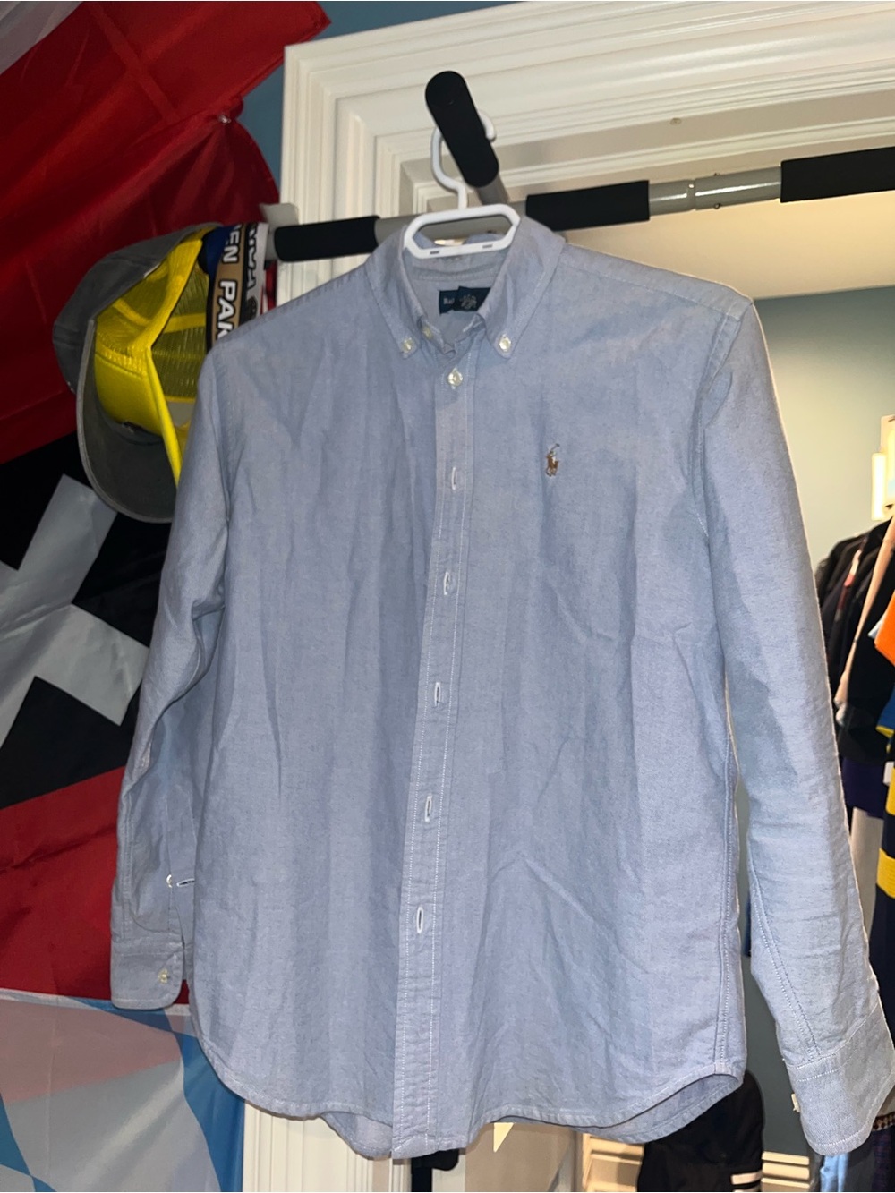 Ralph Lauren Light Blue Oxford Button-Down Shirt with Pony Embroidery